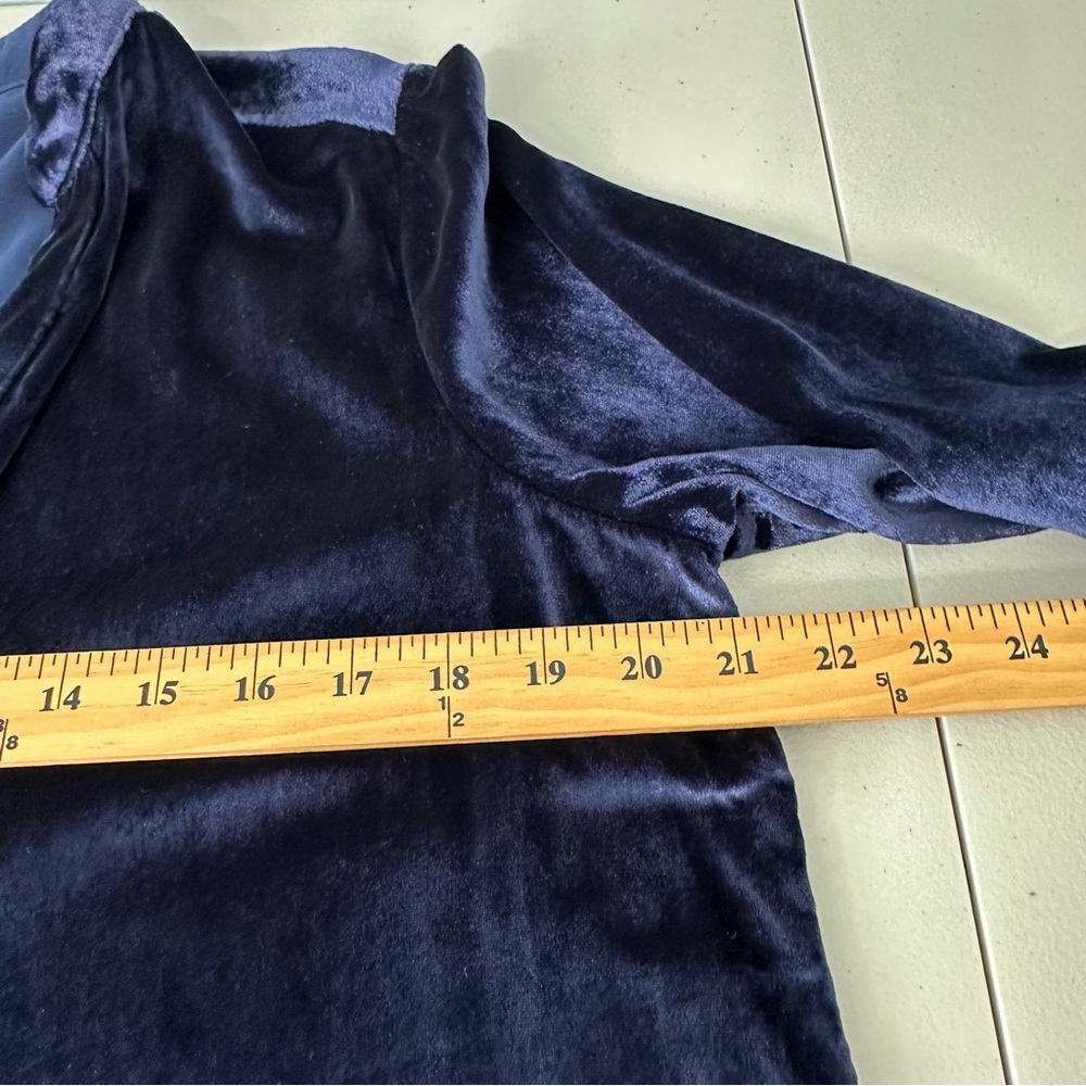 Maeve‎ Crushed Velvet Tunic Shirt Midnight Blue Size 12 - Picture 7 of 13
